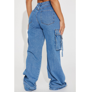 Nouveauté Pantalons en jean décontractés de rue pour femmes Coupe skinny Couleurs et tailles personnalisées 100% coton - Product Image 6