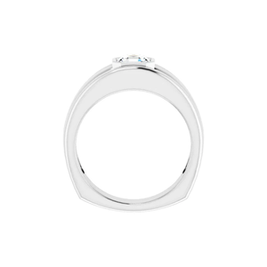 1 Ct Asscher Cut Solitaire Moissanite Wedding <b>Ring</b> for Men Served with a <b>Moonstone</b> Elegant Bague De Mariage - Product Image 4