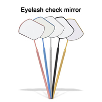 Miroir à cils de poche en acier inoxydable de forme ovale avec grossissement 3x, éclairage, couleur personnalisée et fonctionnalités personnalisées