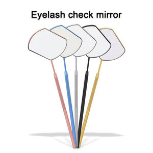 Miroir à cils de poche en acier inoxydable de forme ovale avec grossissement 3x, éclairage, couleur personnalisée et fonctionnalités personnalisées - Product Image 2