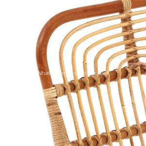 Chaise de salle à manger en rotin naturel et métal noir, parfaite pour apporter une touche naturelle à la maison - Product Image 5