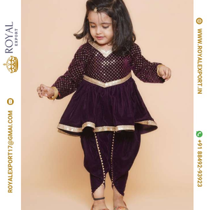 Dernier superhit broderie velours Kediya avec Dhoti avec Net Dupatta Collection fabricant par Royal Export à Surat Gujarat - Product Image 1