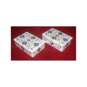 Inlay Design Product Handmade White Marble <b>Boxes</b> Durable Mother of Pearl Attractive Rectangle Shape <b>Boxes</b> for Jewelry Antique - Product Image 1