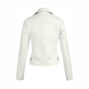Veste en cuir conçue sur mesure pour femmes pour l'hiver Style de rue coupe régulière avec col montant respirant toile quantité minimale de commande bas - Product Image 2