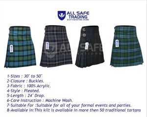 Vente en gros de kilt à carreaux décontracté de style irlandais pour hommes cornemuse célébration couteau pli conception boucles antirouille nouveaux vêtements européens - Product Image 4