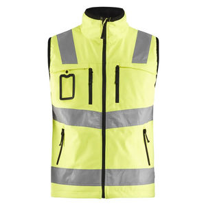 Gilet de sécurité réfléchissant 100% polyester avec fermeture éclair avant et logo, vêtement de travail haute visibilité pour la sécurité - Product Image 1