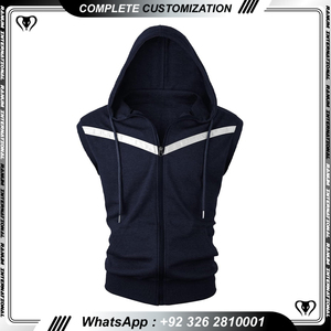 Nuevos suéteres asequibles Hombres Sudadera con capucha sin mangas Ropa personalizada - Product Image 2