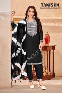 Latest Wholesale Viscose Reyon <b>Kurtis</b> Fancy Rayon Pent and Heavy Chanderi Dupatta Kurti - Product Image 3