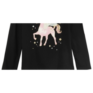 Maglietta Polo per Bambina Epic Threads con Unicorno Alato, Nera, Taglia 4T, in Cotone Jersey Casual con Logo Stampato - Product Image 3