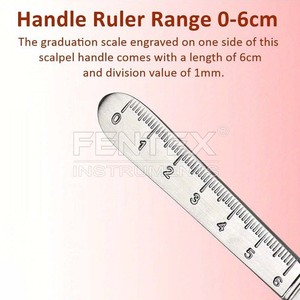 FENTEX Heavy Duty Stainless Steel Surgical Scalpel Graduated Handle Corrosion Resistant Precision <b>Cutting</b> Tool for veterinary - Product Image 2