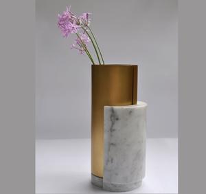 Jarrón de Flores de Mármol de Marca Privada para Decoración Artística del Hogar con Piedra Hecha a Mano y un Atractivo Visual Elegante - Product Image 1