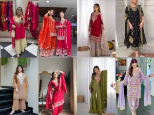 Ensemble Salwar Kameez brodé pour femmes pour les fêtes et les festivals - Product Image 2