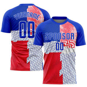 Maillots de football personnalisés légers en gros, uniformes de football respirants à séchage rapide, tenues d'équipe sublimées avec nom et logo personnalisés - Product Image 3