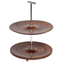Support à gâteau 6 pièces en bois d'acacia de qualité supérieure, écologique, finition naturelle polie, décoration de Noël, compatible lave-vaisselle, fait main