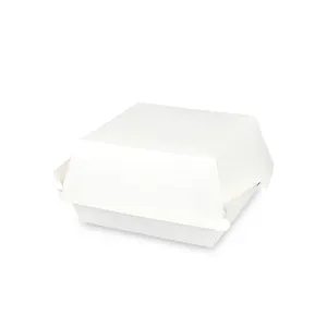 Wholesale Supplier Formed Burger Box With White Color Disposable Container Has A Good Locking System