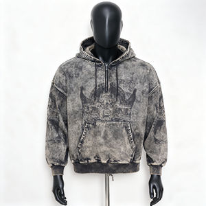 Sudadera con Capucha HSI, Logotipo Personalizado, Hombros Caídos, 100% Algodón, 450 GSM, Estilo Vintage, Corte Regular, Unisex, Otoño, Desgastada - Product Image 4