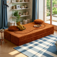 Komprimierte Sofas Vakuumverpackung Komprimiertes Sofaset Knitterfreier Stoff Quadratisches Schlafsofa für Wohnzimmernutzung