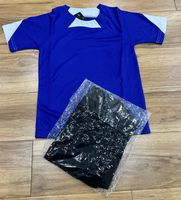 Survêtement de football unisexe populaire et très vendu, imprimé avec nom et logo personnalisés, séchage rapide, confortable, performance optimale, 100 % polyester pour l'été