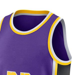 Maillot de basket-ball noir personnalisé OEM pour hommes, numéro de nom d'équipe cousu, maillot de basket-ball réversible en vrac, fournisseur du Pakistan - Product Image 4