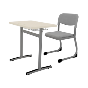 Bureau individuel moderne Polina avec surface en bois écologique et durable pour l'école et l'atelier - Product Image 2
