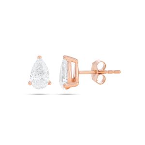 Pear Stone Pushback Stud <b>Earring</b> - Product Image 3