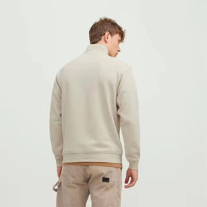 เสื้อกันหนาวมีฮู้ดแขนยาวมีซิปครึ่งปกตั้งใหม่สำหรับผู้ชายเสื้อกันหนาวมีฮู้ดเป็นมิตรกับสิ่งแวดล้อมสำหรับผู้ชาย - Product Image 3