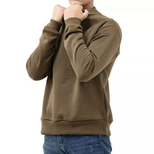 Sweat-shirt pour hommes à col ras du cou lourd fabriqué en usine Sweat à capuche vierge en coton avec logo personnalisé Conception doublée d'approvisionnement OEM avec motif imprimé - Product Image 4