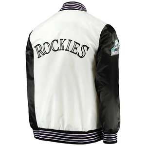 Veste Letterman brodée en satin OEM, conception personnalisée à bas quantité minimale de commande, marque privée disponible - Product Image 6