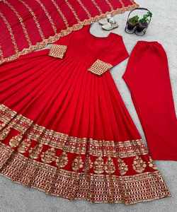 Traje Tradicional Balochi de Verano para Niñas, Salwar Kameez con Dupatta de Seda y Algodón - Product Image 2