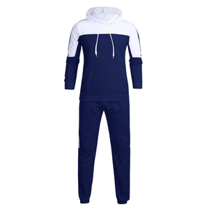 Haute qualité respirant hiver solide hommes survêtements ensembles de vêtements de sport 2 pièces sweat pantalons de survêtement 100% coton - Product Image 5