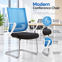 Chaise de visiteur de bureau moderne en maille avec coussin confortable et structure stable pour zone de réunion