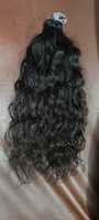 Remy Rambut India Berkualitas Tinggi Single Donor Machine Double Wefted Natural Curly Bebas Kimia 100g Semua Warna