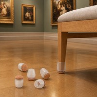 Protections de pieds de meubles en silicone anti-rayures, embouts en feutre pour tables et chaises, fabriqués en Chine, déballés