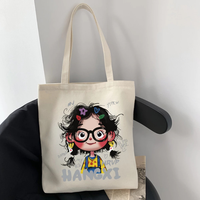 Sac fourre-tout classique réutilisable personnalisé en toile imprimée pour femme, idéal pour toutes les saisons, cadeau de remerciement pour les enseignants, fabriqué au Vietnam