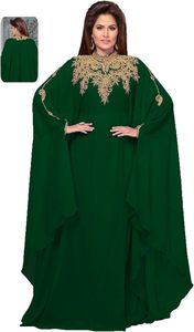 Caftán Marroquí Modesto de Dubái, Abaya Árabe Maxi con Cuentas Hechas a Mano, Vestido de Novia Ecológico Hasta el Suelo, Elegante para Fiestas y Playa - Product Image 4
