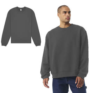 เสื้อสเวตเชิ้ตคอกลมผ้าฟลีซแฟชั่นฤดูหนาวสำหรับทุกเพศ ผลิตจากผ้าฝ้าย 100% เป็นมิตรกับสิ่งแวดล้อม พร้อมจำหน่ายสำหรับแบรนด์เสื้อผ้าและทีมงานแบรนด์ - Product Image 2