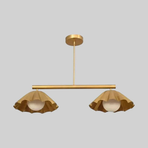 Suspension vintage de style spoutnik à deux bras incurvés avec globes en verre, plafonnier rétro moderne du milieu du siècle pour la décoration intérieure - Product Image 1