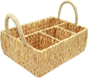 Panier classique en jacinthe d'eau pour une organisation intérieure intemporelle avec une texture tissée naturelle et une résistance - Product Image 2