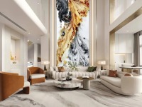 Panneau mural décoratif en PVC effet marbre Sehome, revêtement mural avec revêtement UV, 1220x2440x3mm, pour la décoration de la cuisine et du bureau à domicile