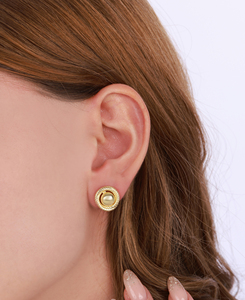 Orecchini in argento con Design a spirale senza pietra