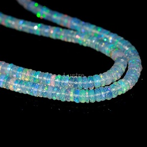 Etíope Fire Opal Heishi Tire Bead Wheel Cut Bead Strand Flashy Faceted Opal para cumpleaños Cuentas de piedra de 16 pulgadas - Product Image 4
