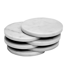 Sous-verres de thé en marbre de forme carrée de qualité durable marbre avec sous-verres décoratifs en bois de conception simple à un prix abordable - Product Image 5