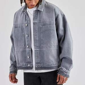 Chaquetas de mezclilla para hombre Diseño personalizado Precio al por mayor Personalizar chaqueta de mezclilla para hombre desgastada - Product Image 1