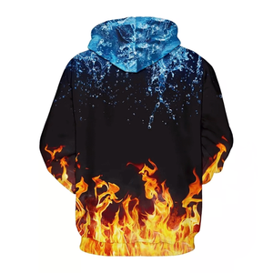 Sweat à capuche unisexe imprimé galaxie 3D hiver décontracté avec grande poche respirant coupe-vent en polyester/coton - Product Image 2