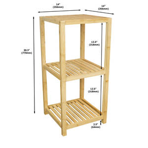 Muebles de Baño de Madera Maciza DreamCraft con Diseño de Bambú, Unidad de Almacenamiento con Estantes, de Vietnam - Product Image 3