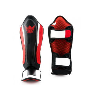 Nouveau protège-tibias en cuir protège-jambes de boxe Muay Thai MMA protège-tibias de coup de pied de boxe - Product Image 3