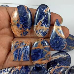 Venta al por mayor de cabujones de sodalita natural, cristales curativos de cuarzo, gemas sueltas en varias formas - Product Image 2