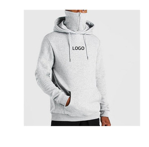 เสื้อฮู้ดดี้ผู้ชายทรงโอเวอร์ไซส์ ปักลายแบบดิสเทรส ซิปหน้า ดีไซน์โลโก้ตามสั่ง ผ้าฝ้าย 100% น้ำหนัก 240 กรัม ซับในกันน้ำ เป็นมิตรกับสิ่งแวดล้อม เหมาะสำหรับฤดูหนาว - Product Image 5