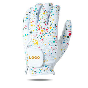 Guantes de golf de cuero de piel de oveja Cabretta para todo clima para hombres personalizados de primera calidad para golfistas diestros disponibles en varios tamaños - Product Image 1