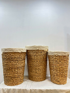 Bac de rangement en jacinthe d'eau naturelle fabriqué à la main polyvalent chaud décoration intérieure et panier de rangement domestique - Product Image 3